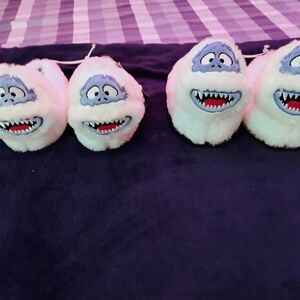 White Furry Monster Slippers